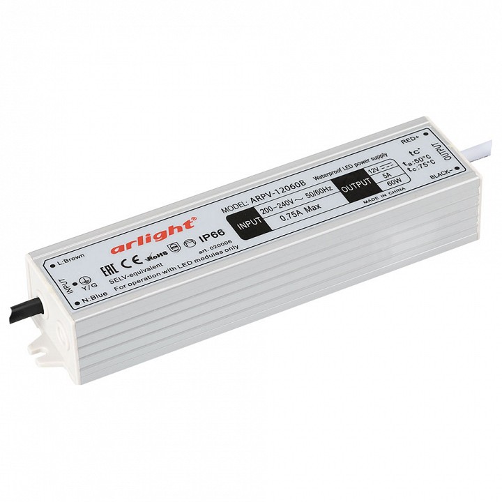 Блок питания Arlight  ARPV-12060-B (12V, 5.0A, 60W)