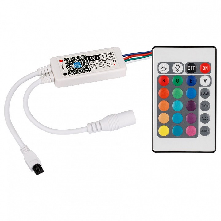 Контроллер-регулятор цвета RGBW с пультом ДУ Arlight LN-WIFI LN-WIFI-IR24B-2 (12V, 96W, ПДУ 24кн, RGBW)