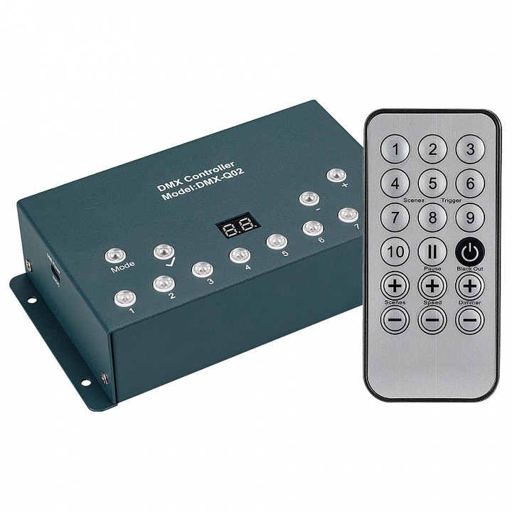 Контроллер с пультом ДУ Arlight DMX-Q02 DMX-Q02A (USB, 512 каналов, ПДУ 18кн)