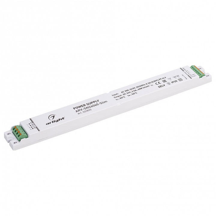 Блок питания Arlight  ARV-SN24060-Slim (24V, 2.5A, 60W, 0-10V, PFC)