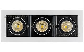 Встраиваемый светильник Arlight  CL-KARDAN-S260x102-3x9W Day (WH-BK, 38 deg)