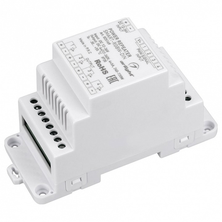 Усилитель RGBW Arlight SMART-R SMART-RGBW-DIN (12-36V, 4x5A)