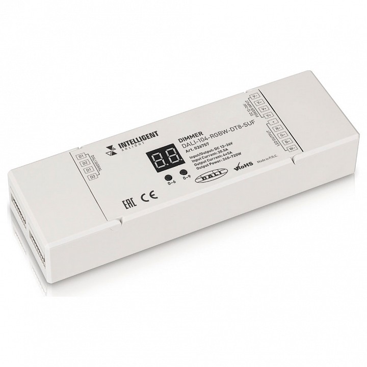 Контроллер-регулятор цвета RGBW Arlight Intelligent DALI-104-RGBW-DT8-SUF (12-36V, 4х5А)