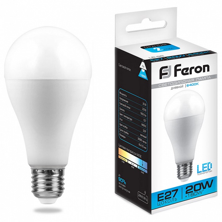 Лампа светодиодная Feron Saffit LB-98 E27 20Вт 6400K 25789