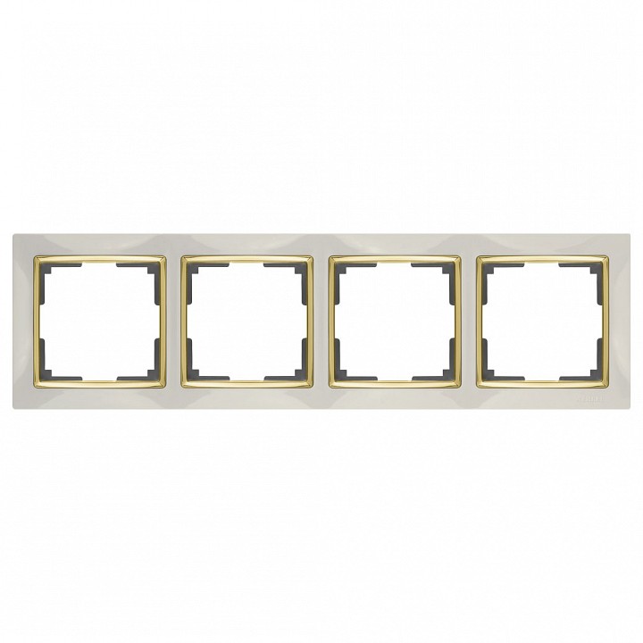 Рамка на 4 поста Werkel Snabb WL03-Frame-04-ivory-GD