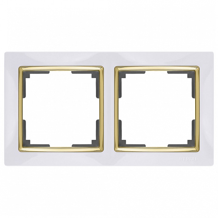 Рамка на 2 поста Werkel Snabb WL03-Frame-02-white-GD