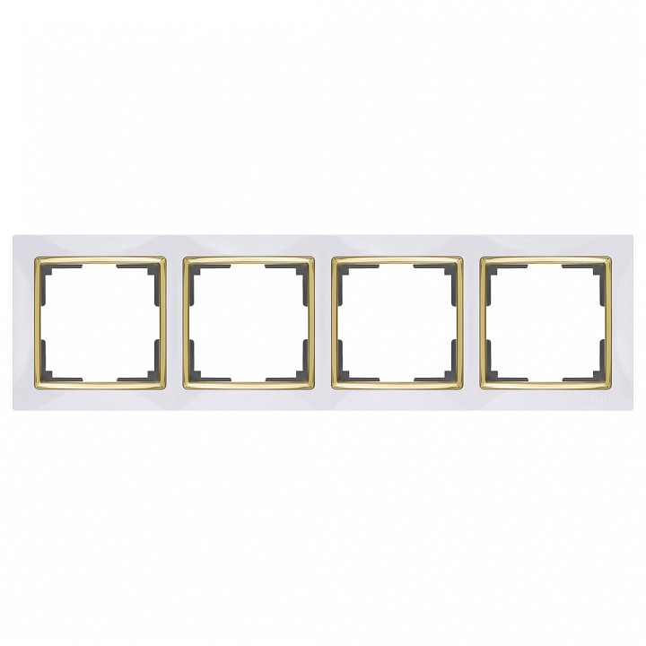 Рамка на 4 поста Werkel Snabb WL03-Frame-04-white-GD